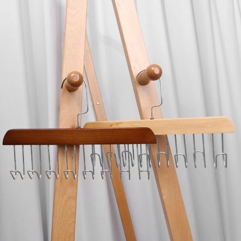 1 Pcs Multifunctional 8 Hooks Wood Hanger